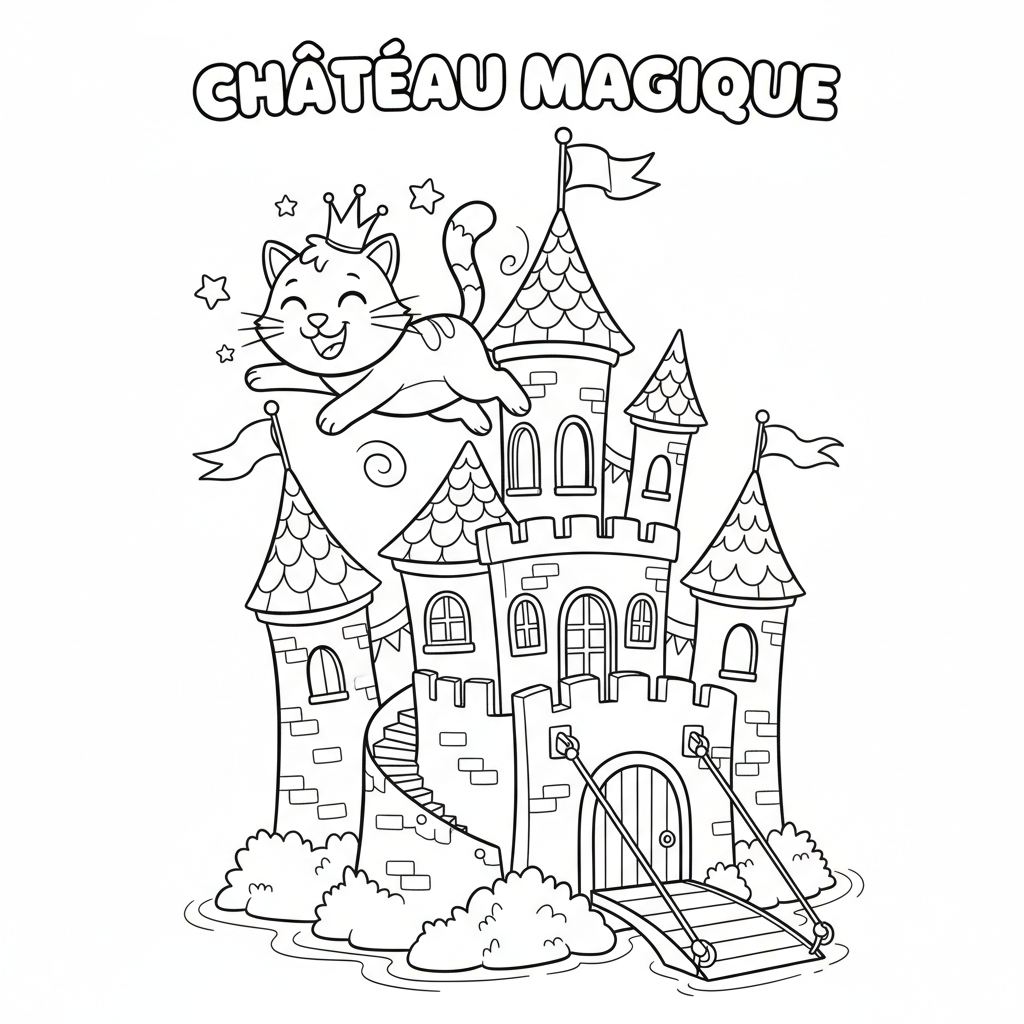 Coloriage coloriage chateau à imprimer 5