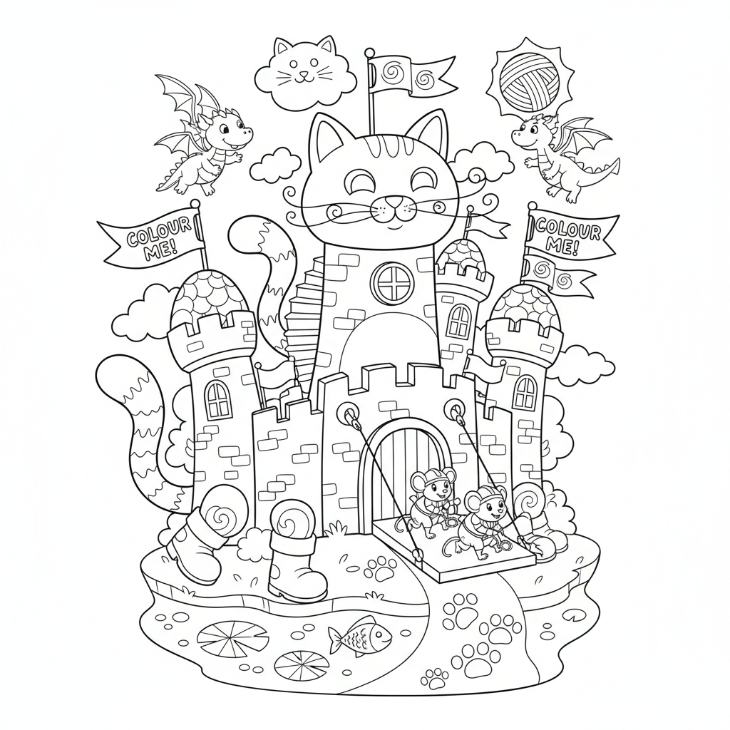 Coloriage coloriage chateau fort à imprimer 5