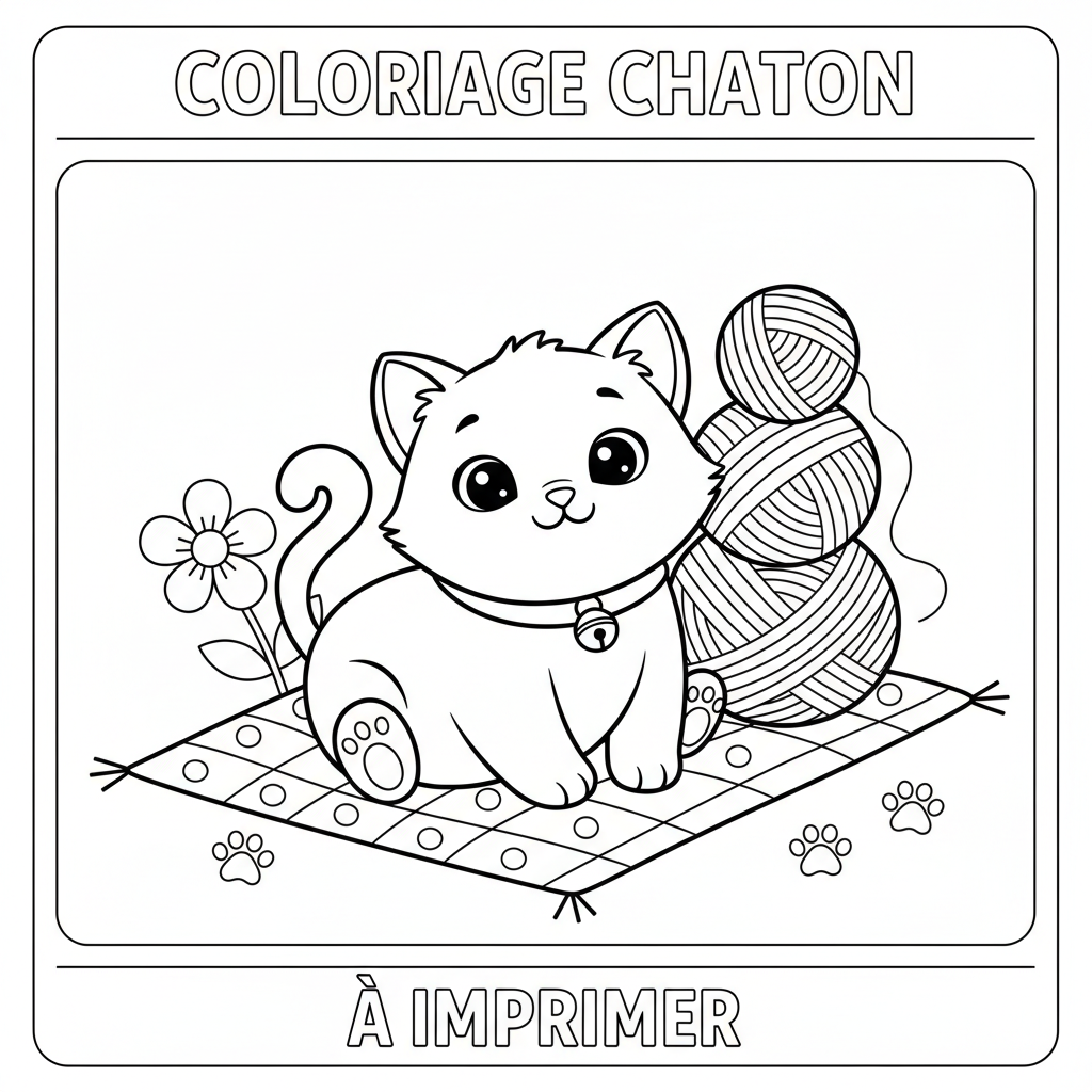 Coloriage coloriage chaton à imprimer
