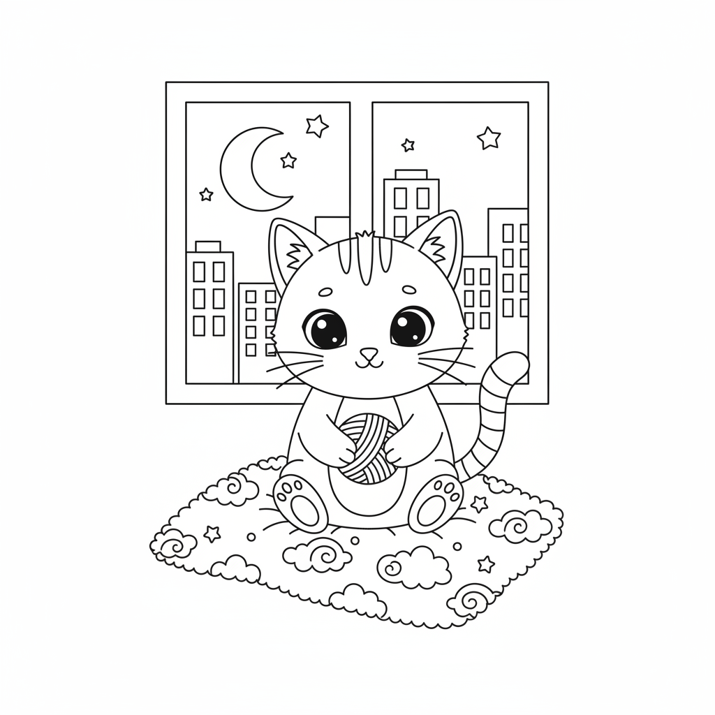 Coloriage coloriage chaton à imprimer 2