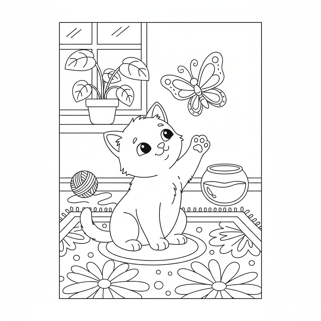Coloriage coloriage chaton gratuit 2