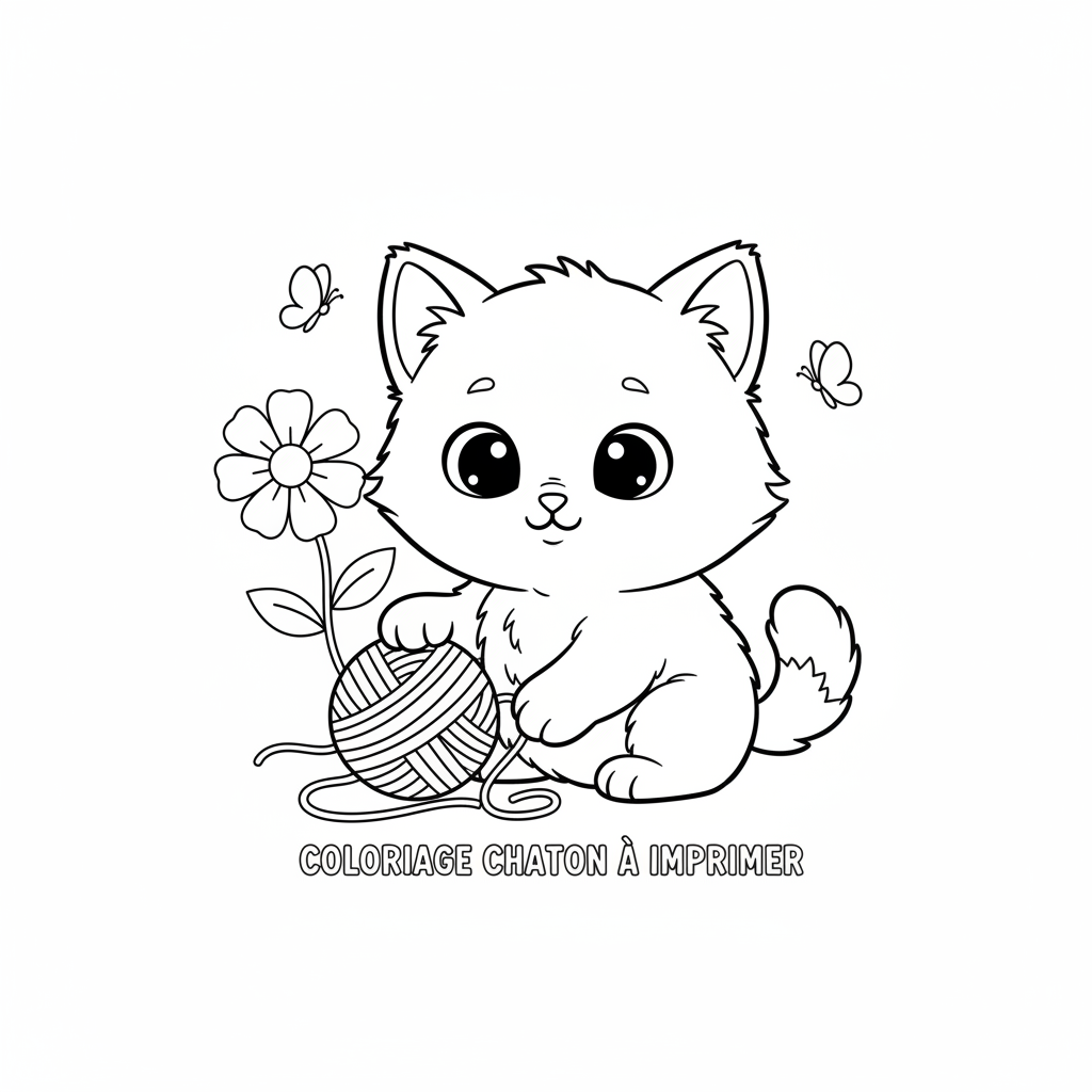 Coloriage coloriage chaton imprimer