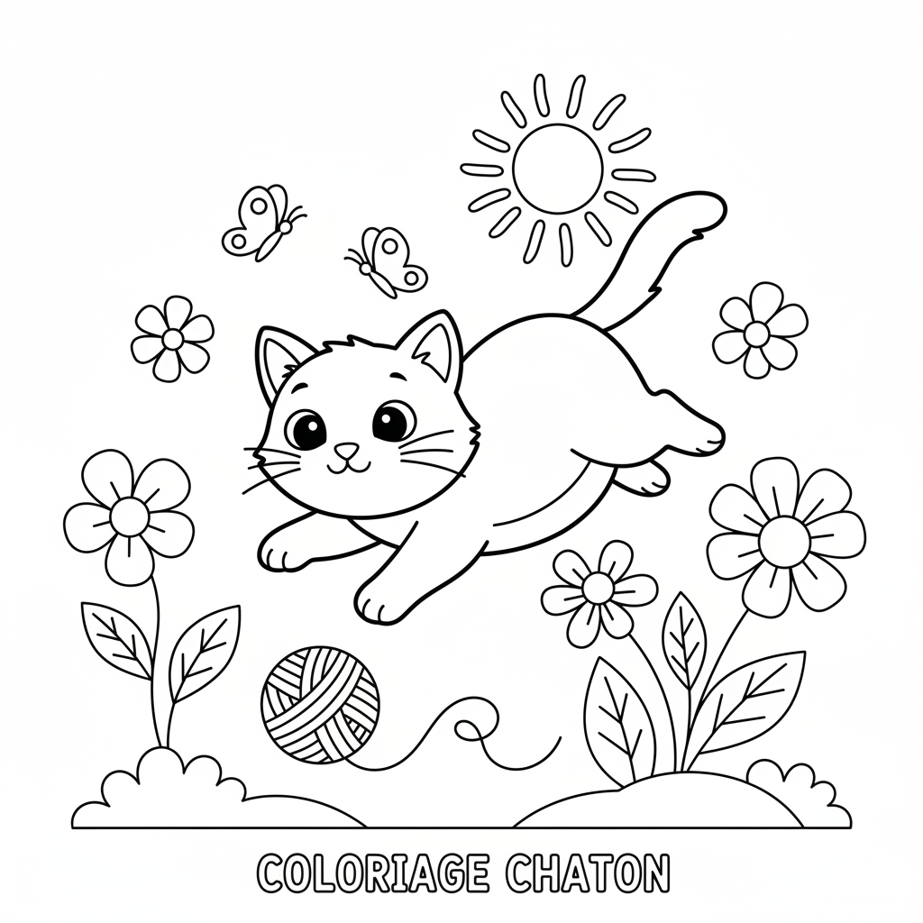 Coloriage coloriage chaton imprimer 5