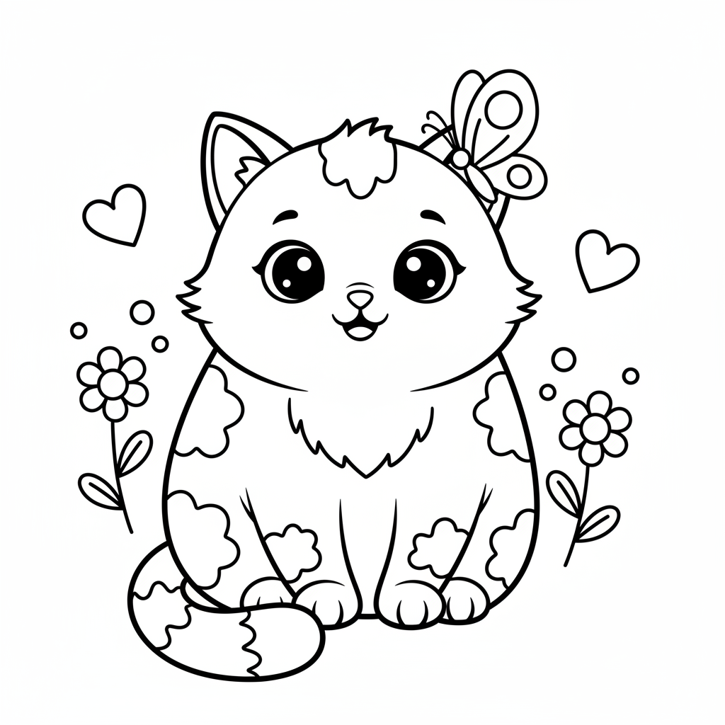 Coloriage coloriage chaton mignon
