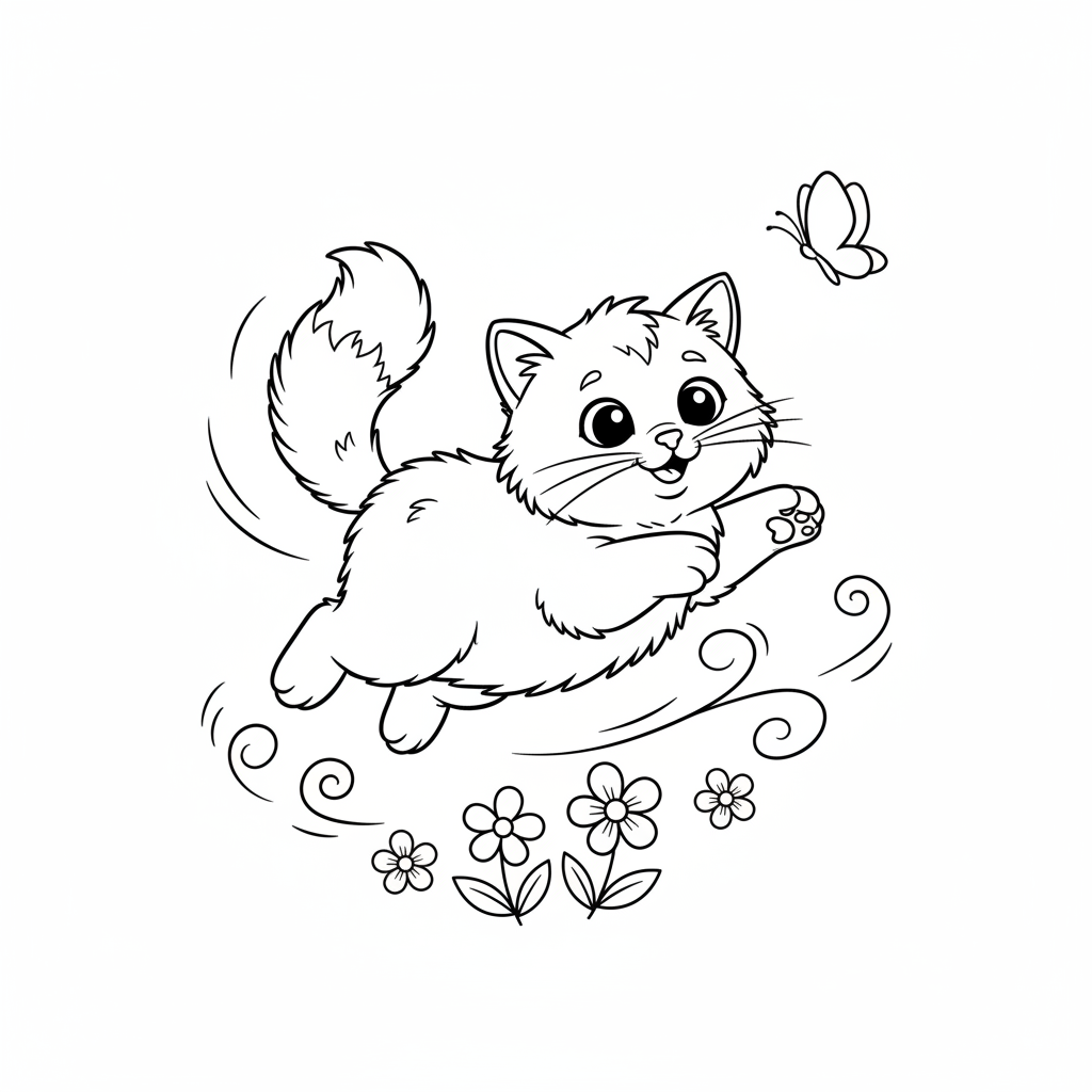 Coloriage coloriage chaton mignon 5