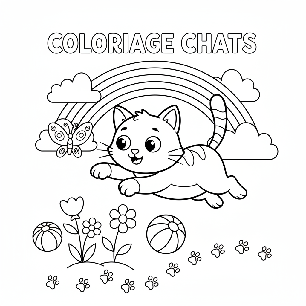 Coloriage coloriage chats 5