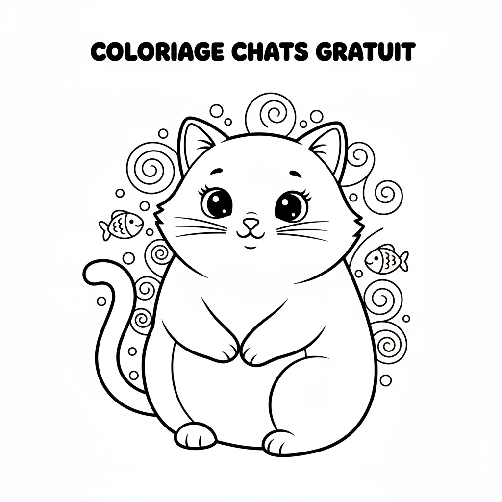 Coloriage coloriage chats gratuit