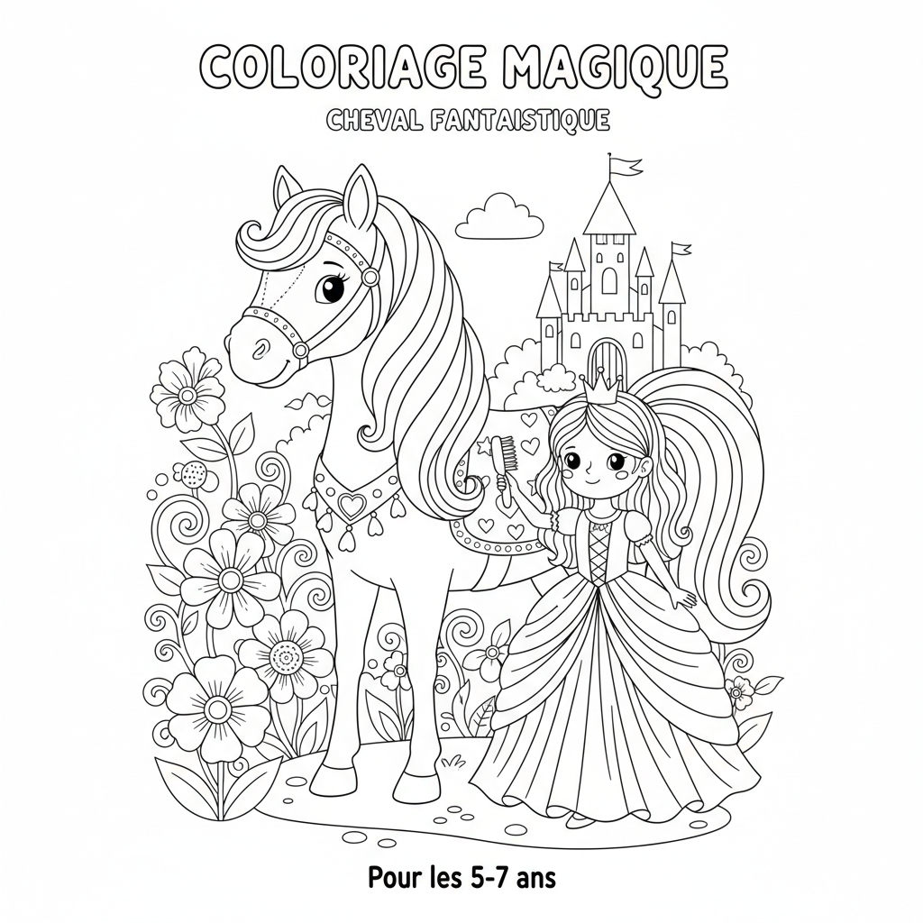 Coloriage coloriage cheval barbie 2