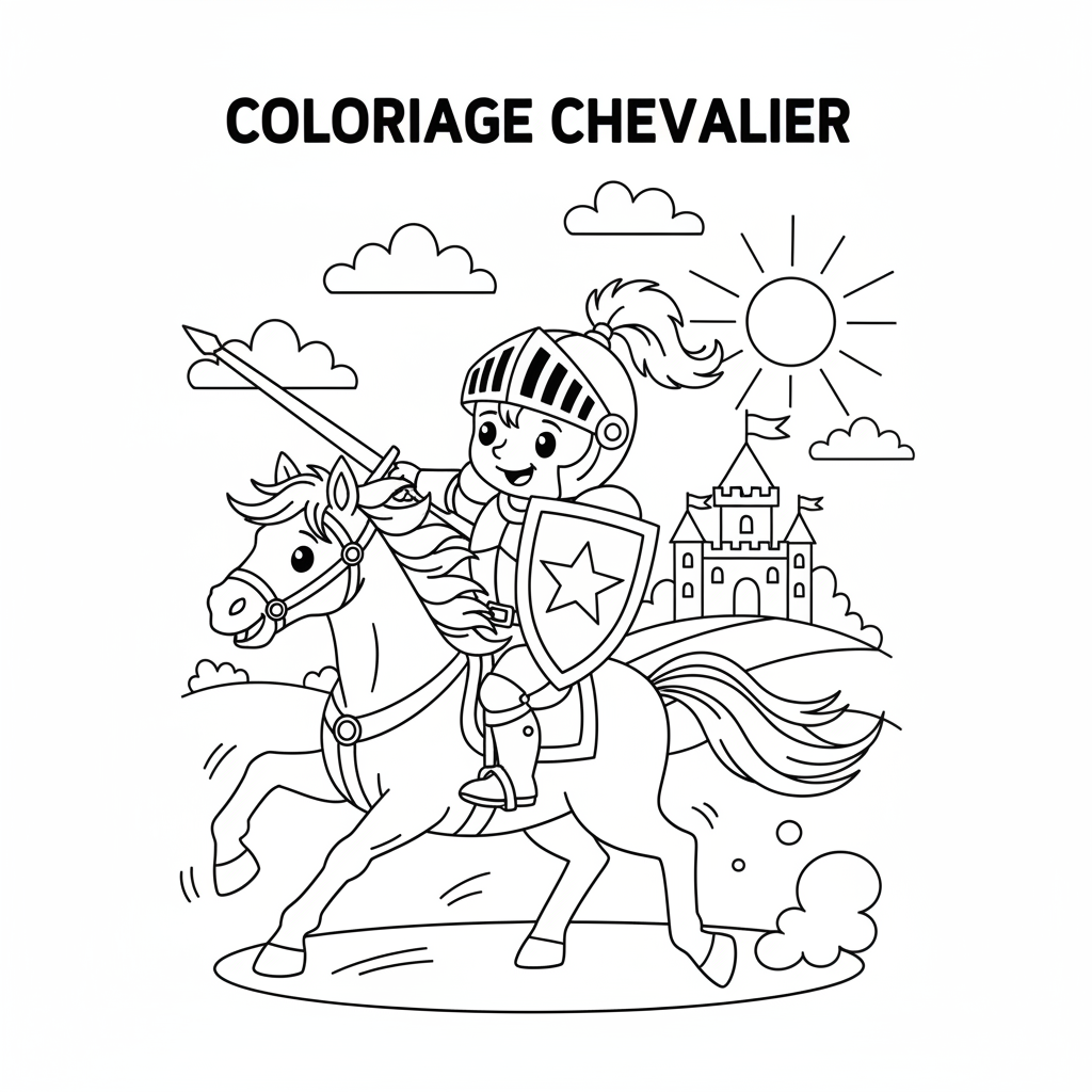 Coloriage coloriage chevalier à imprimer 5