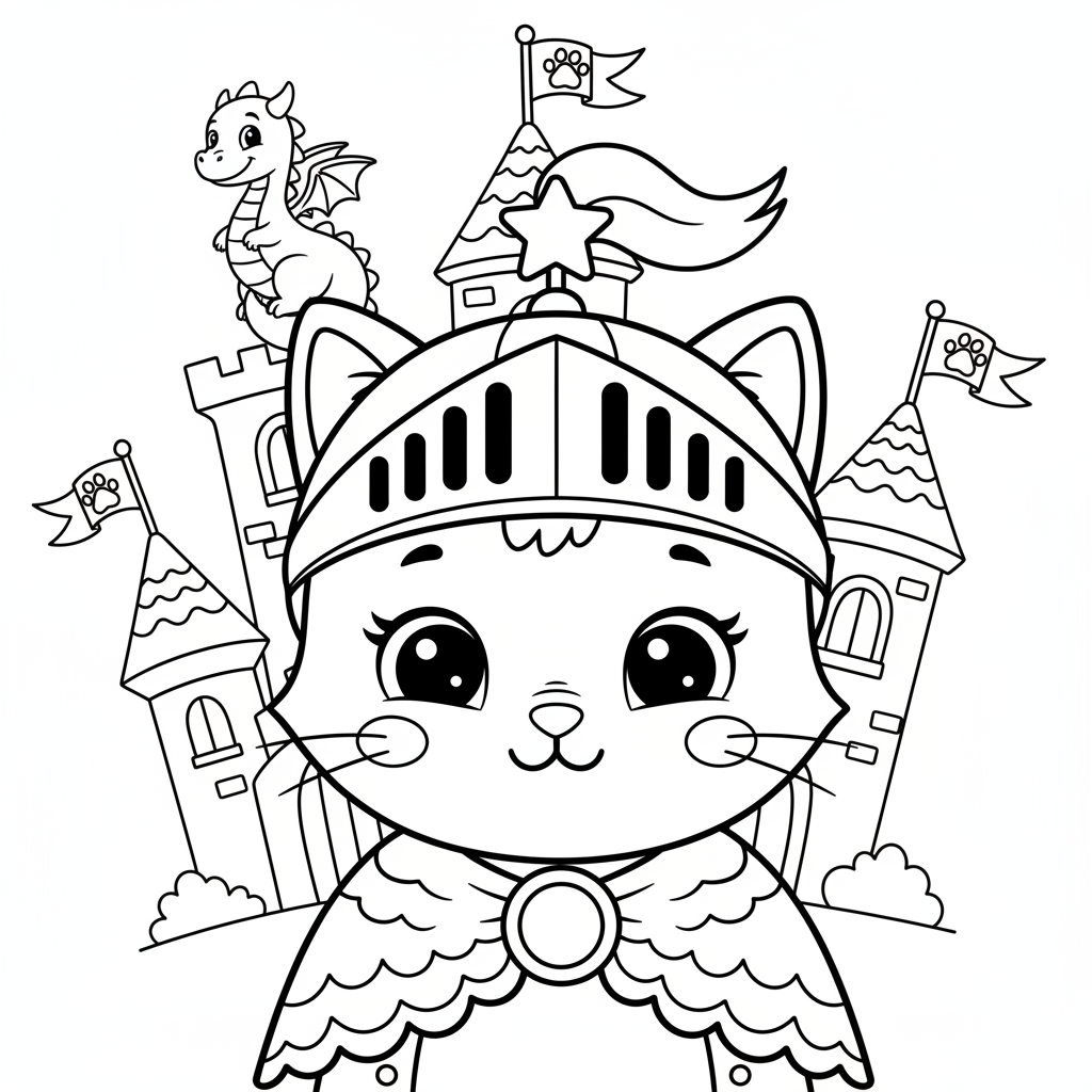 Coloriage coloriage chevalier chateau 4