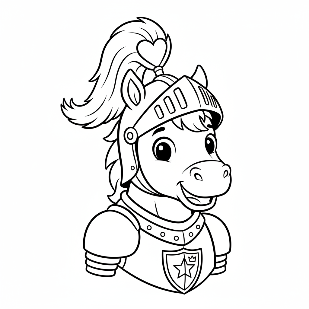 Coloriage coloriage chevalier facile 4