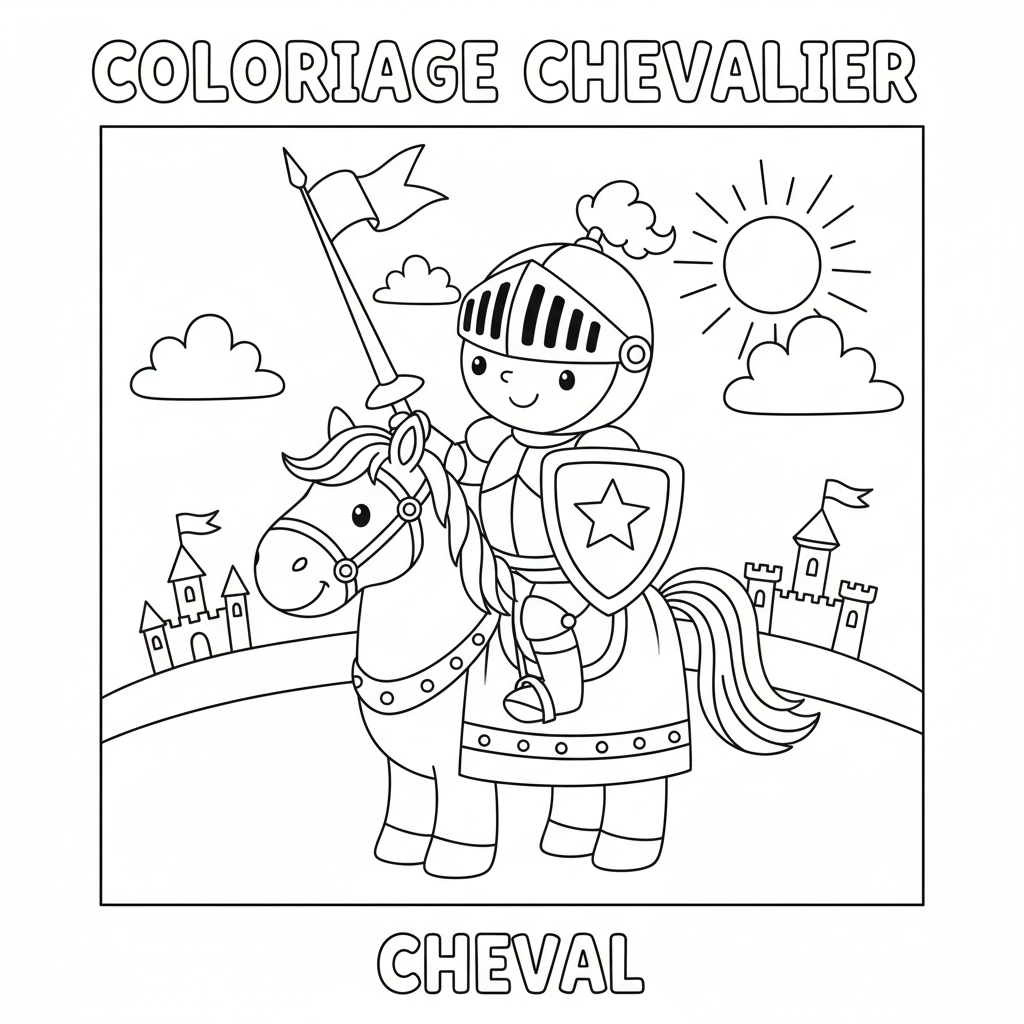 Coloriage Chevalier Gratuit À Imprimer à Colorier pour Enfants