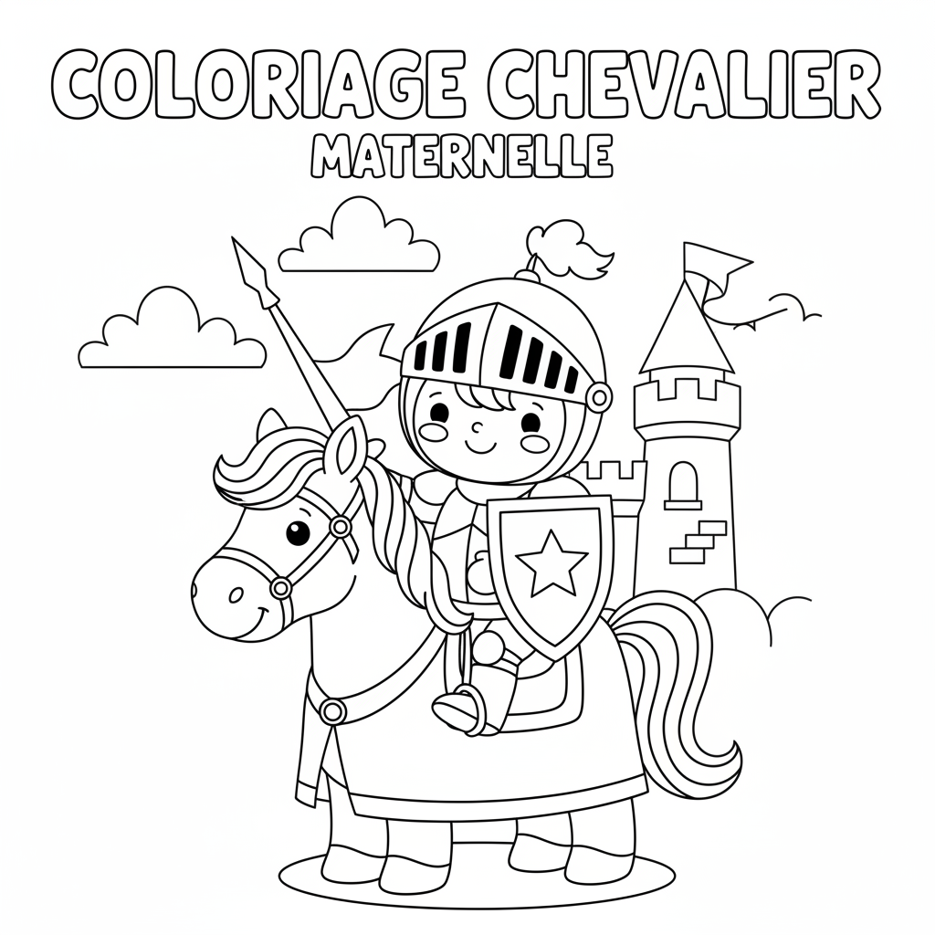 Coloriage coloriage chevalier maternelle