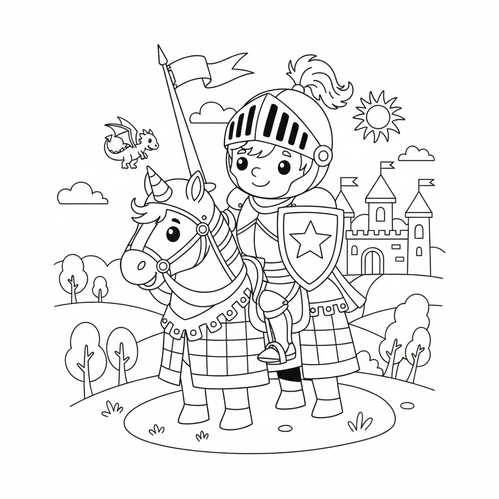 Coloriage coloriage chevaliers 2