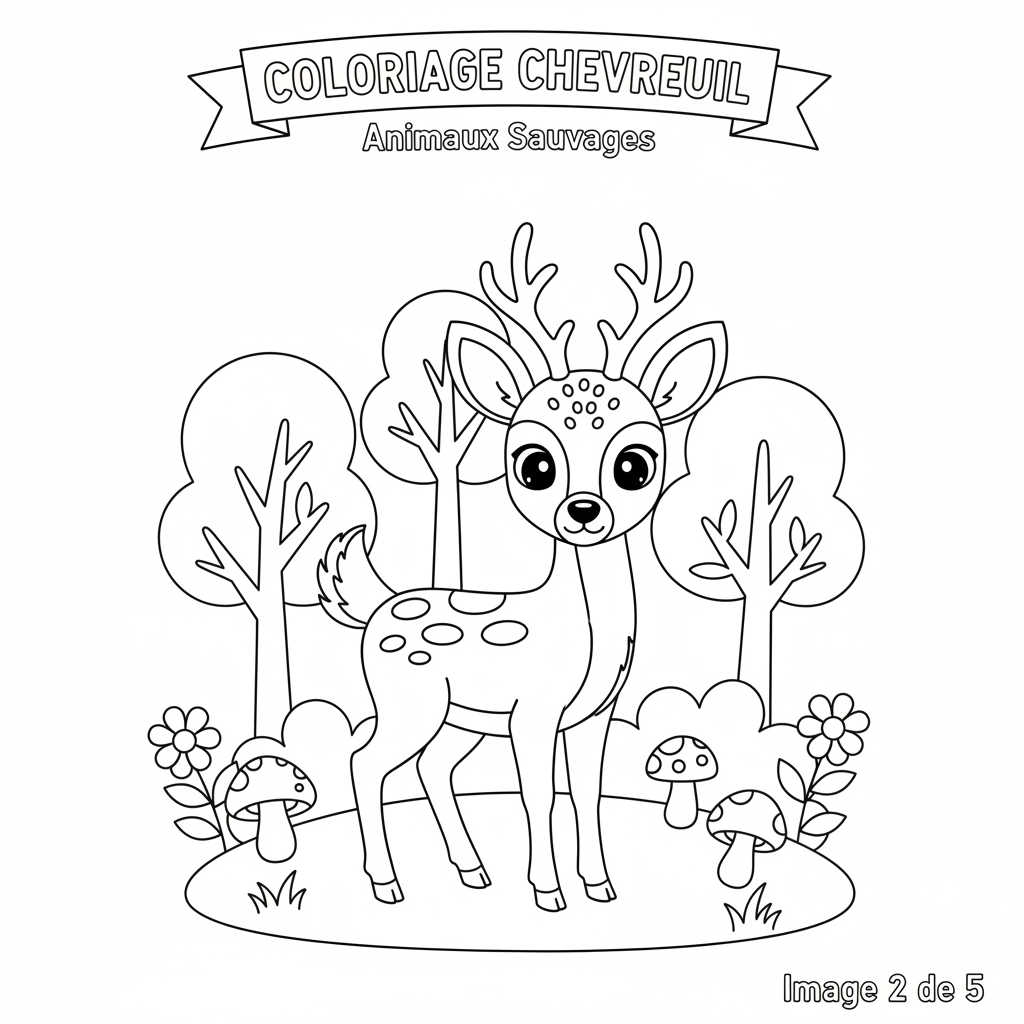 Coloriage coloriage chevreuil 2