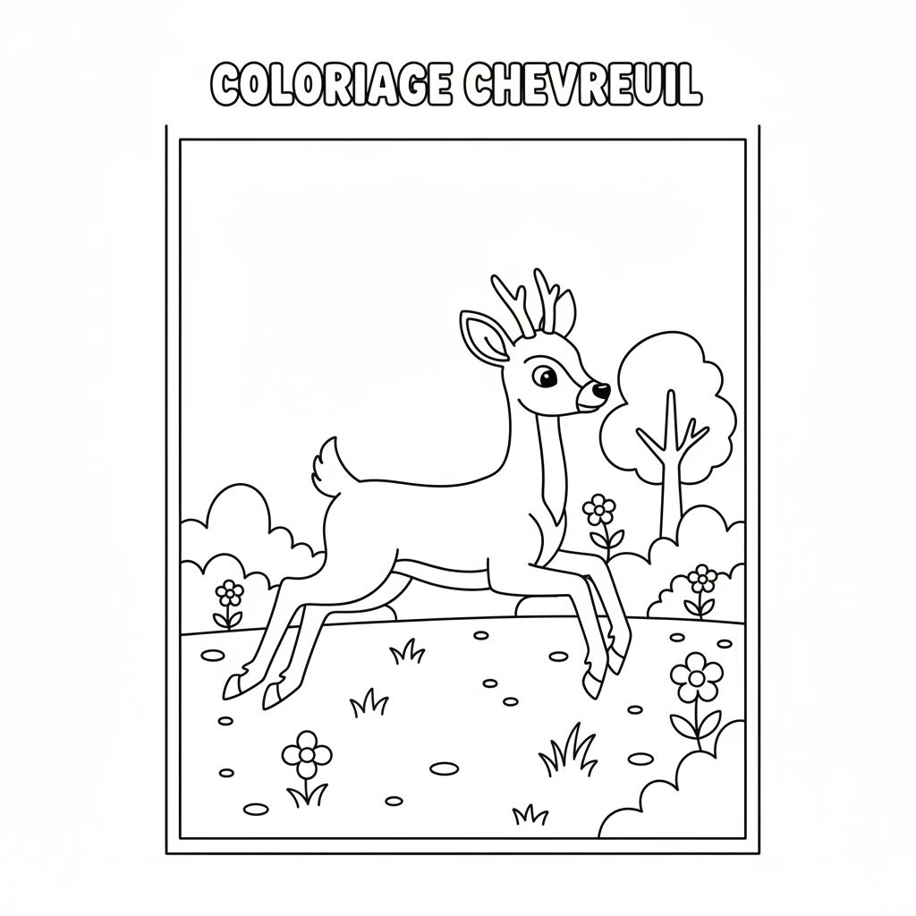 Coloriage coloriage chevreuil 5