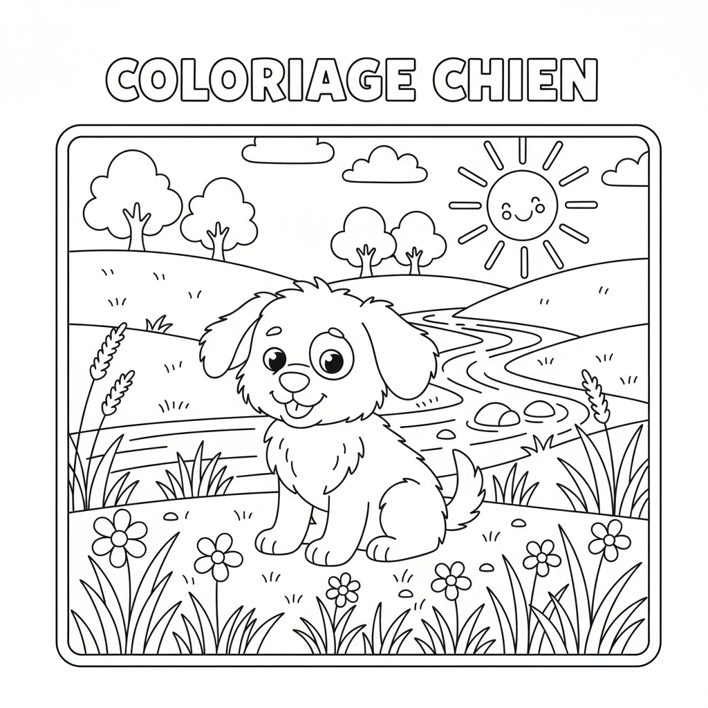 Coloriage coloriage chien 3