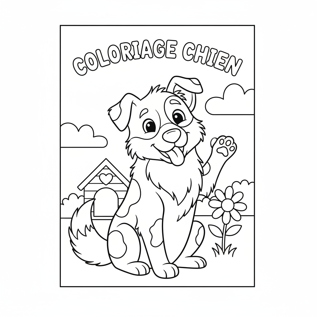 Coloriage coloriage chien à imprimer 2