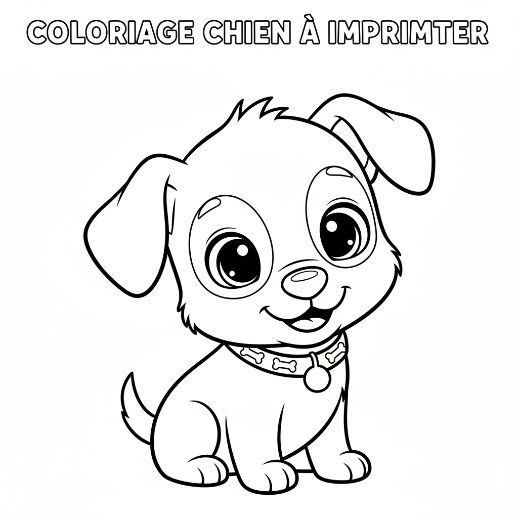 Coloriage coloriage chien à imprimer 4