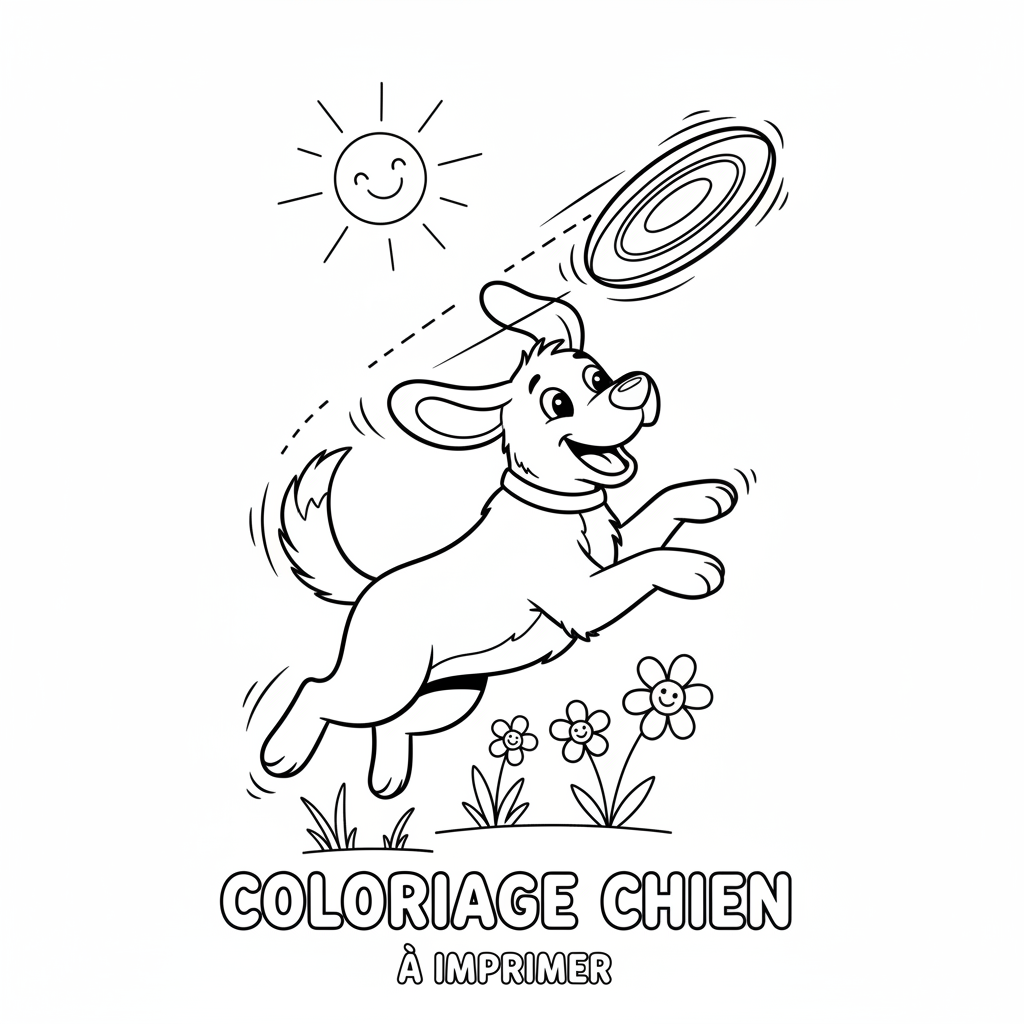 Coloriage coloriage chien à imprimer 5