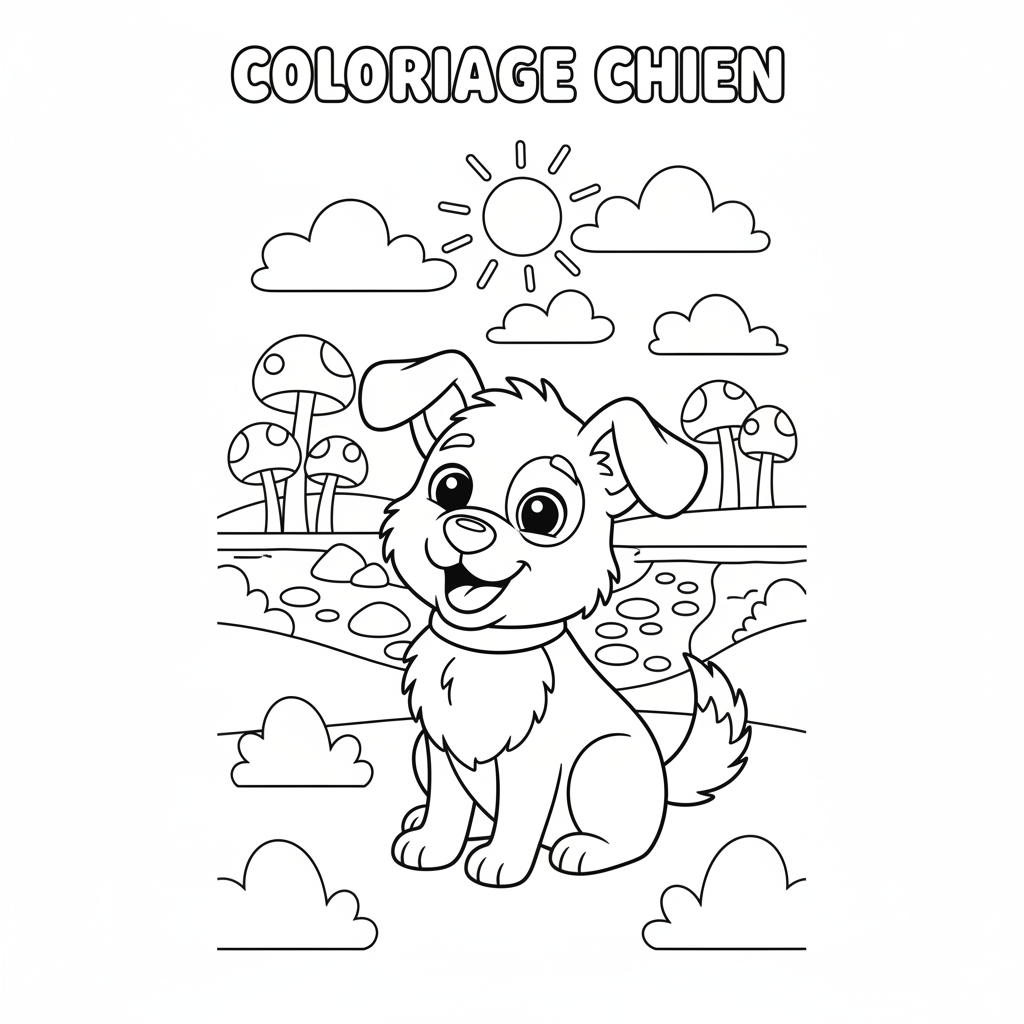 Coloriage coloriage chien a imprimer 3