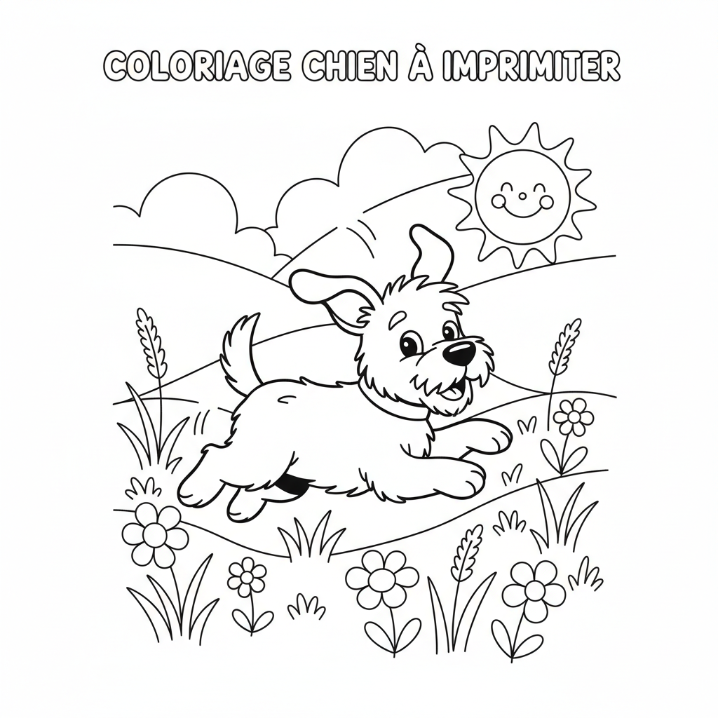 Coloriage coloriage chien a imprimer 5