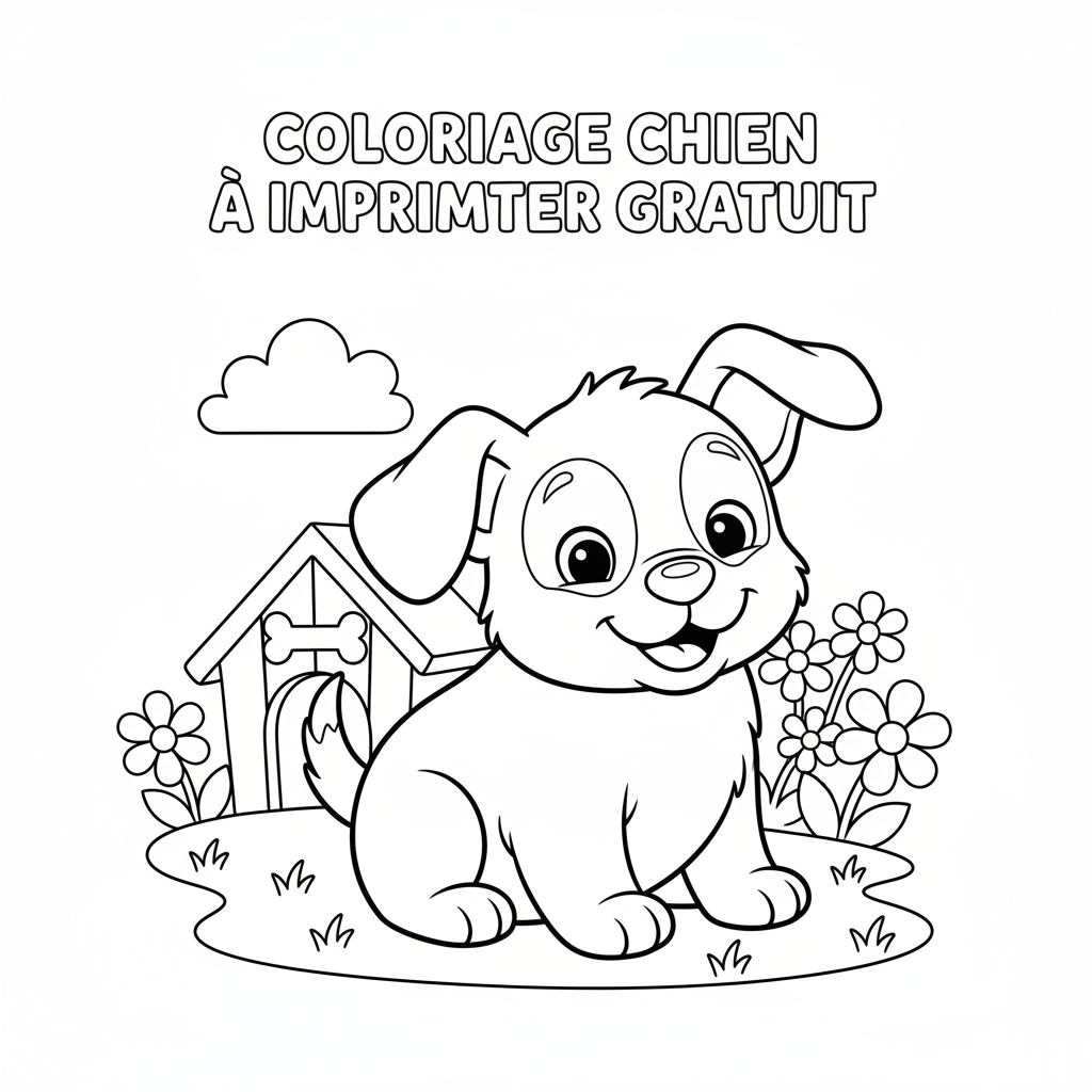 Coloriage coloriage chien à imprimer gratuit
