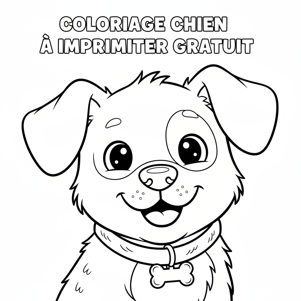 Coloriage coloriage chien à imprimer gratuit 4