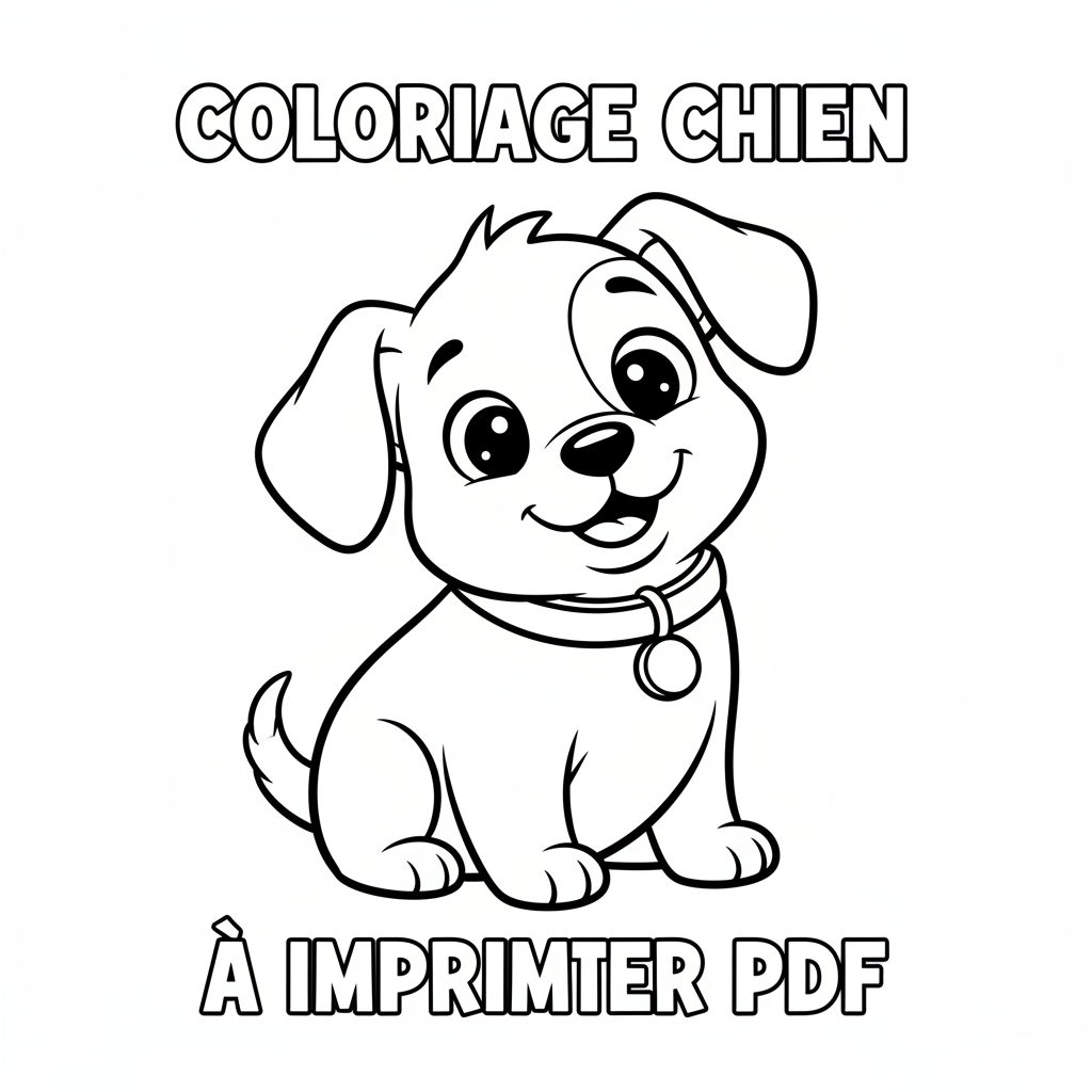 Coloriage coloriage chien à imprimer pdf