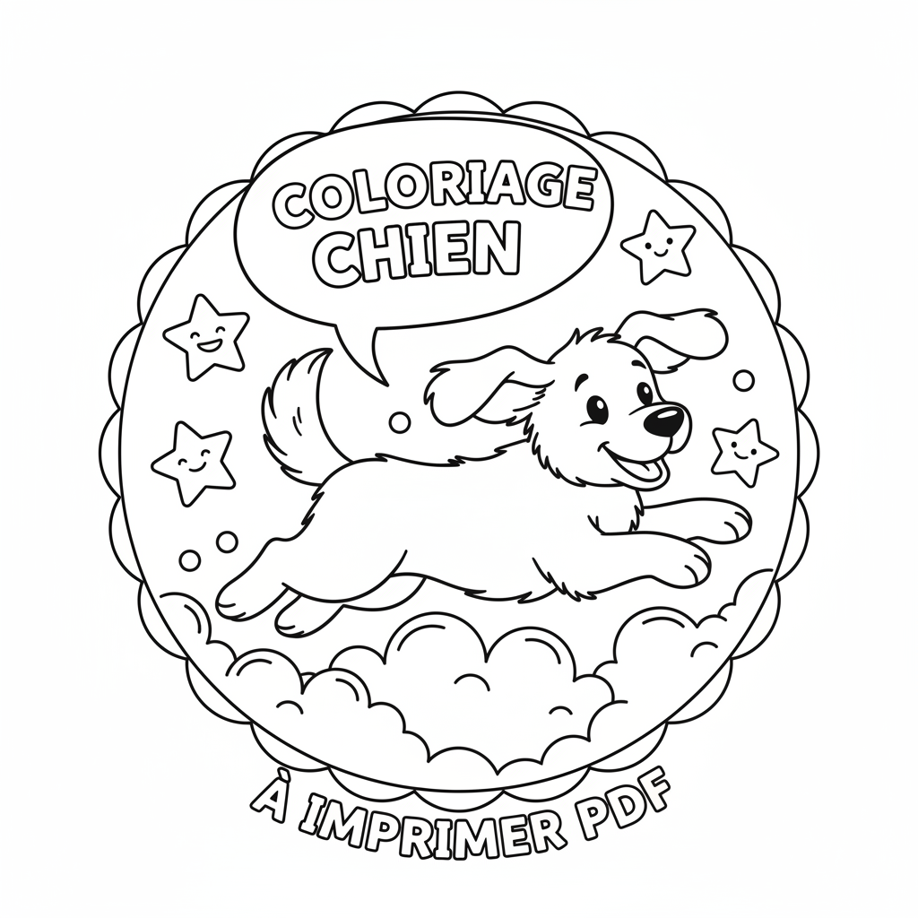 Coloriage coloriage chien à imprimer pdf 5