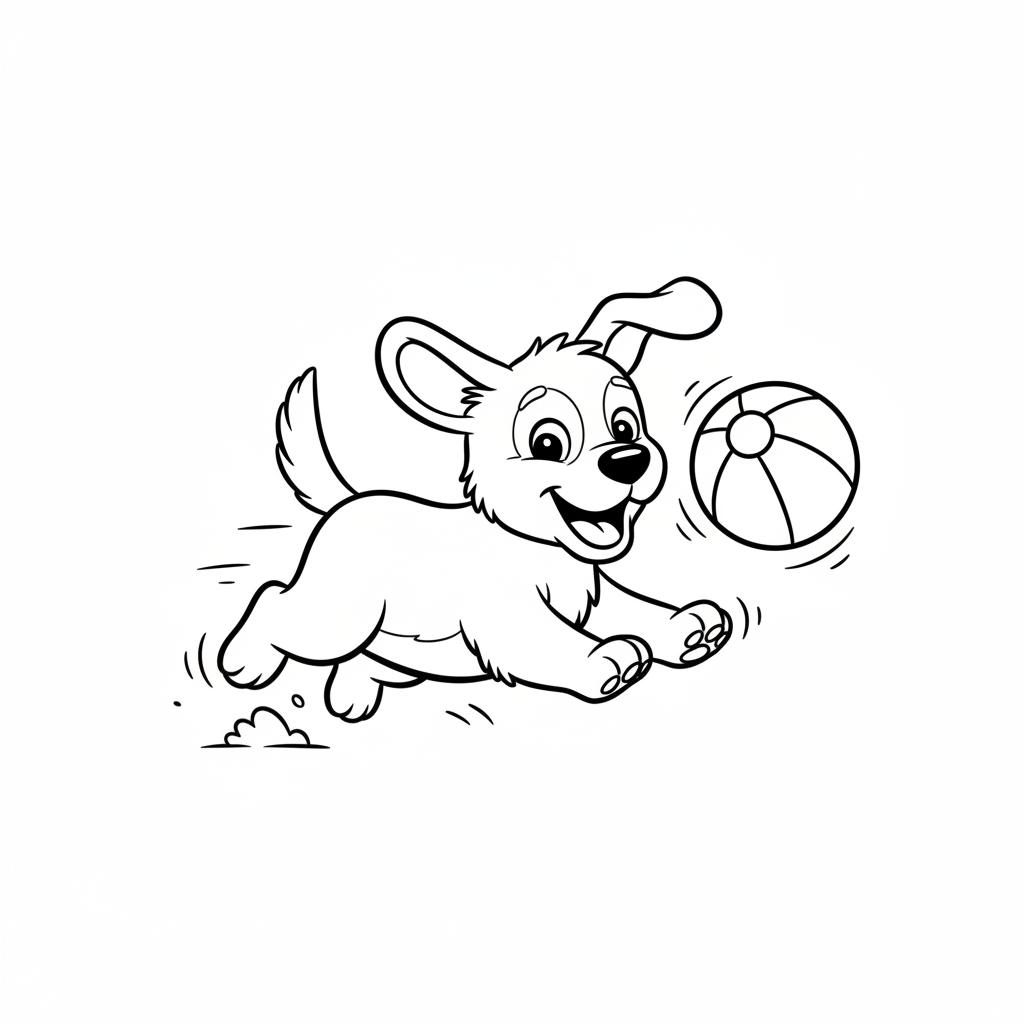Coloriage coloriage chien facile 5