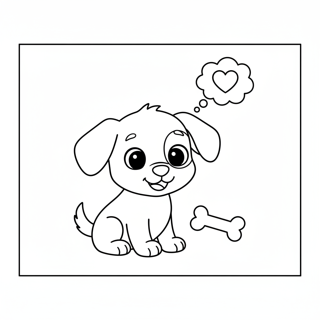 Coloriage coloriage chien mignon