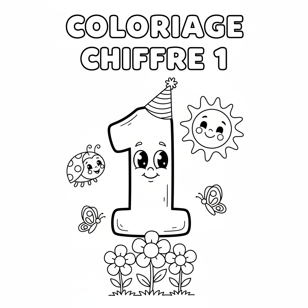 Coloriage coloriage chiffre 1 4