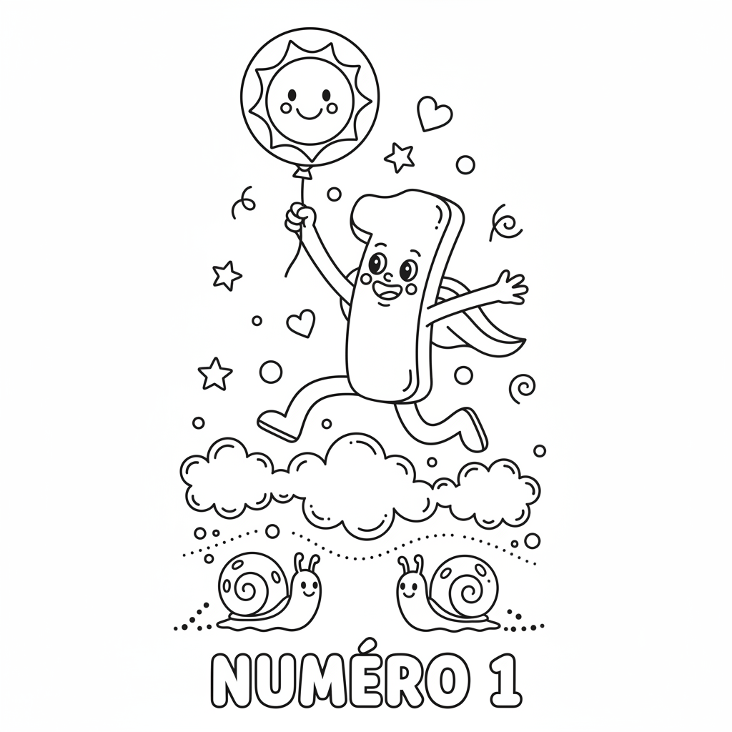 Coloriage coloriage chiffre 1 5