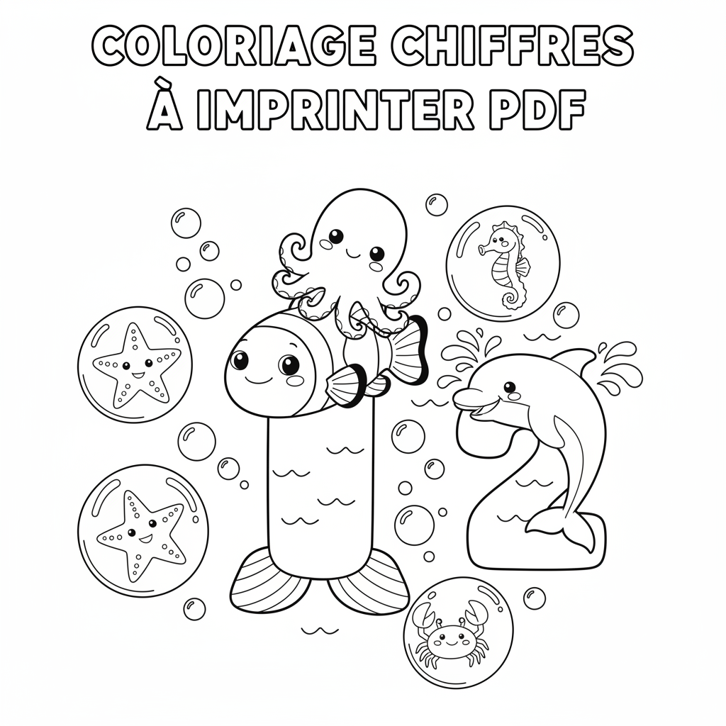 Coloriage coloriage chiffres à imprimer pdf 1
