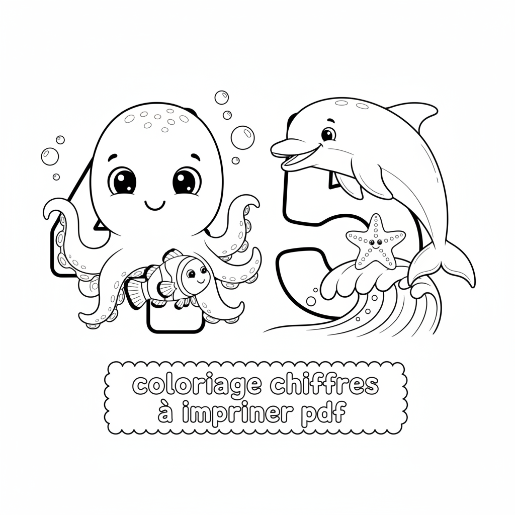 Coloriage coloriage chiffres à imprimer pdf 4