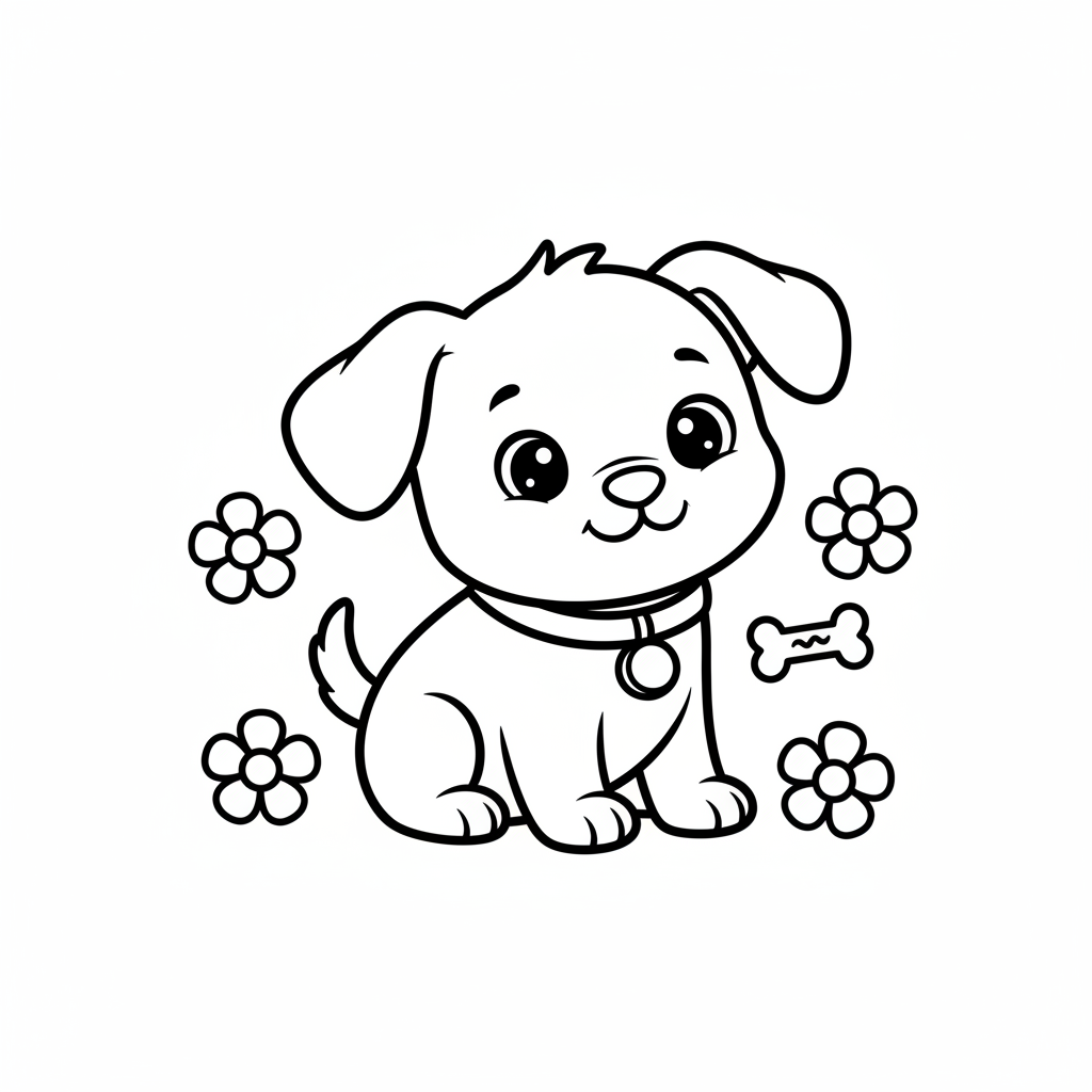 Coloriage coloriage chiot