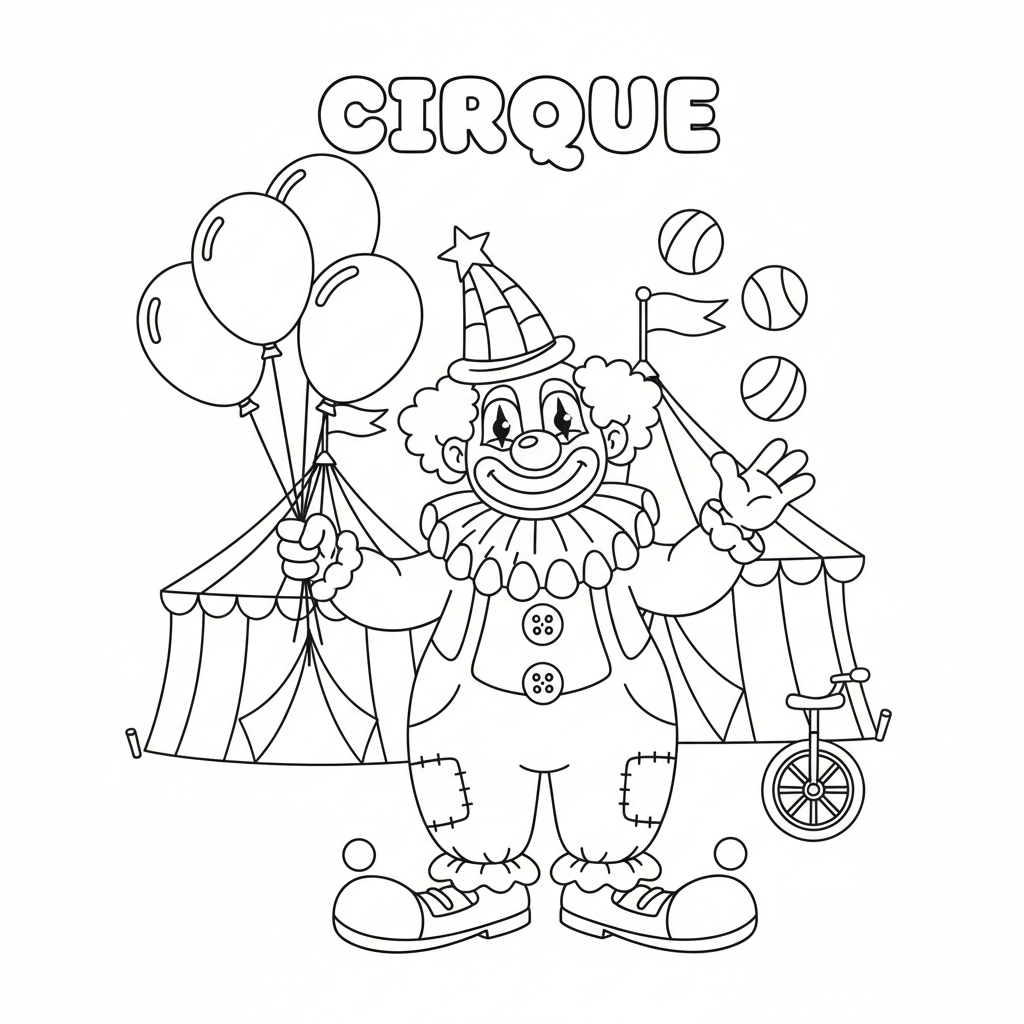 Coloriage coloriage cirque à imprimer 2