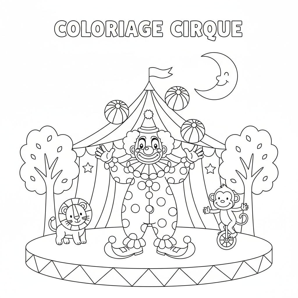Coloriage coloriage cirque à imprimer 3