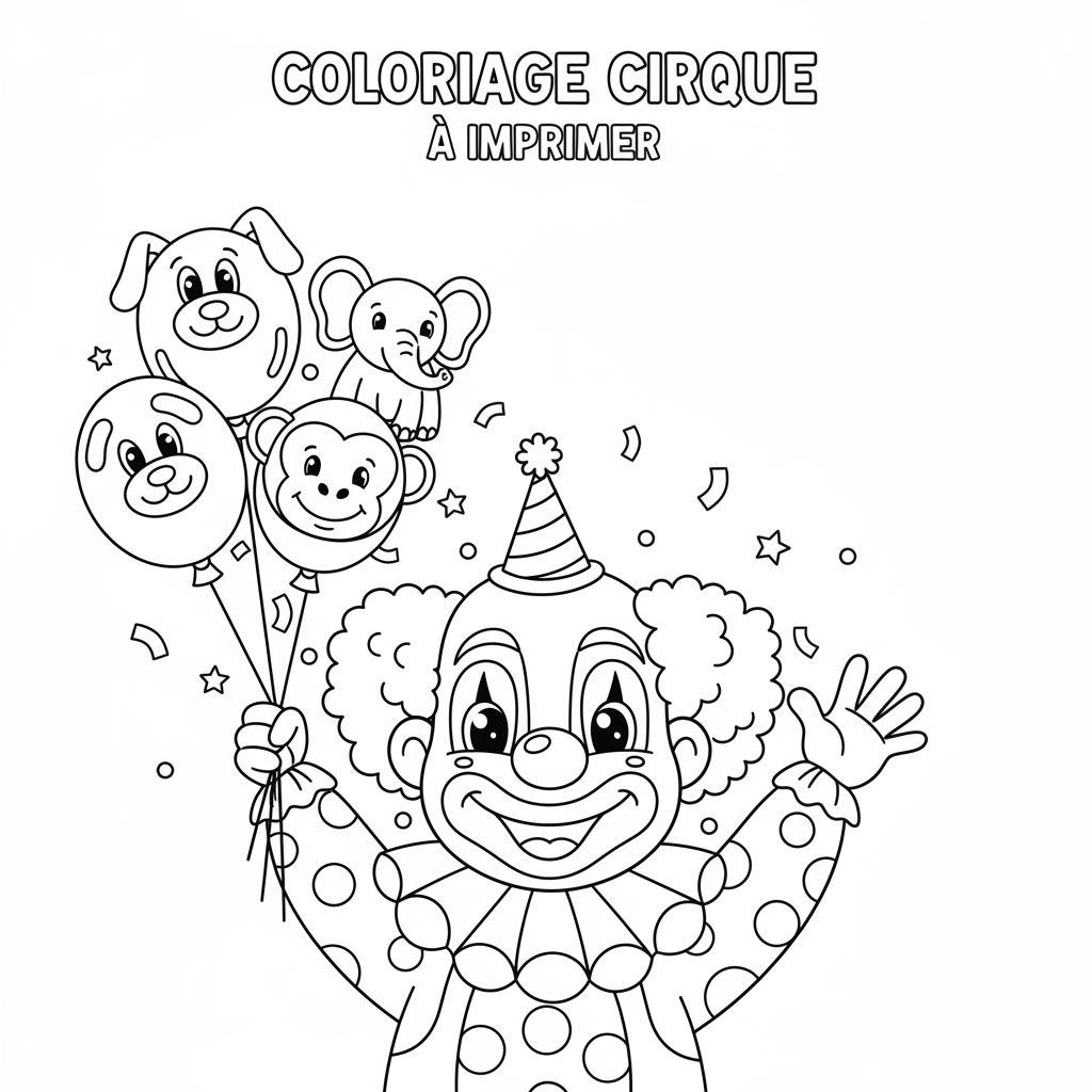 Coloriage coloriage cirque à imprimer 4