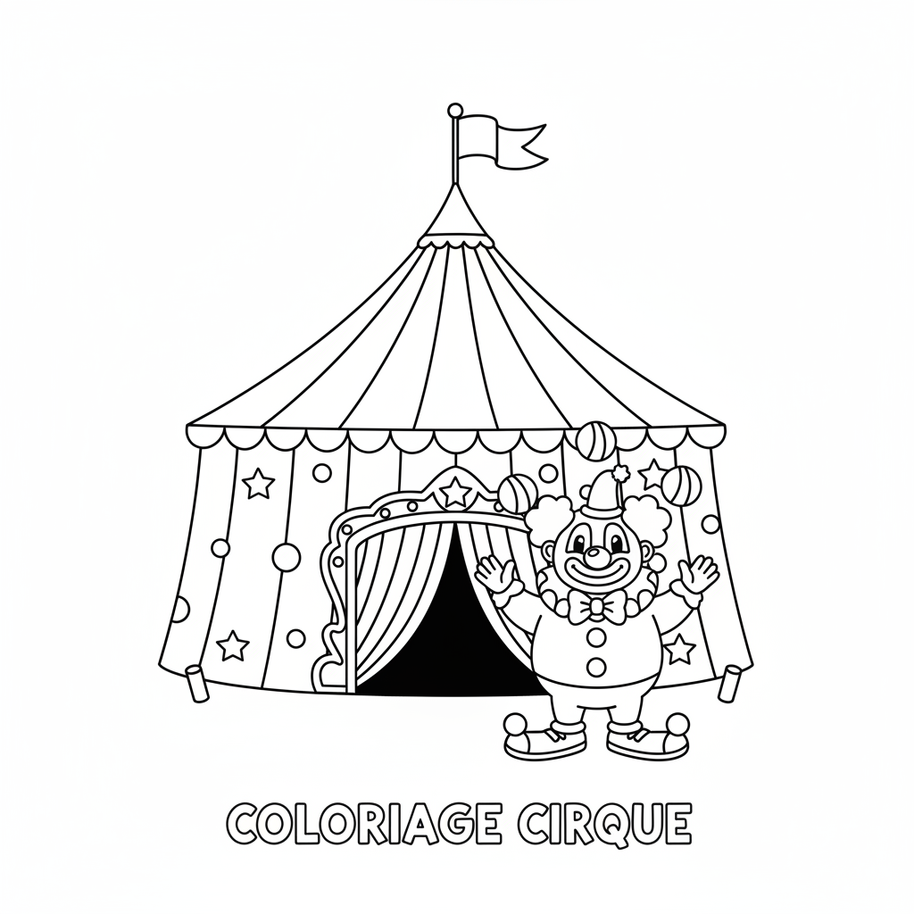Coloriage coloriage cirque chapiteau