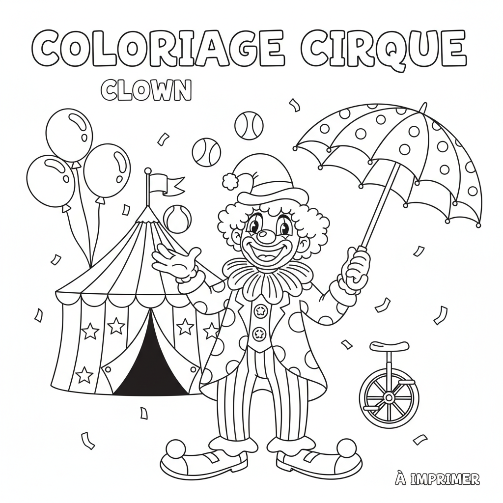 Coloriage coloriage cirque imprimer 2