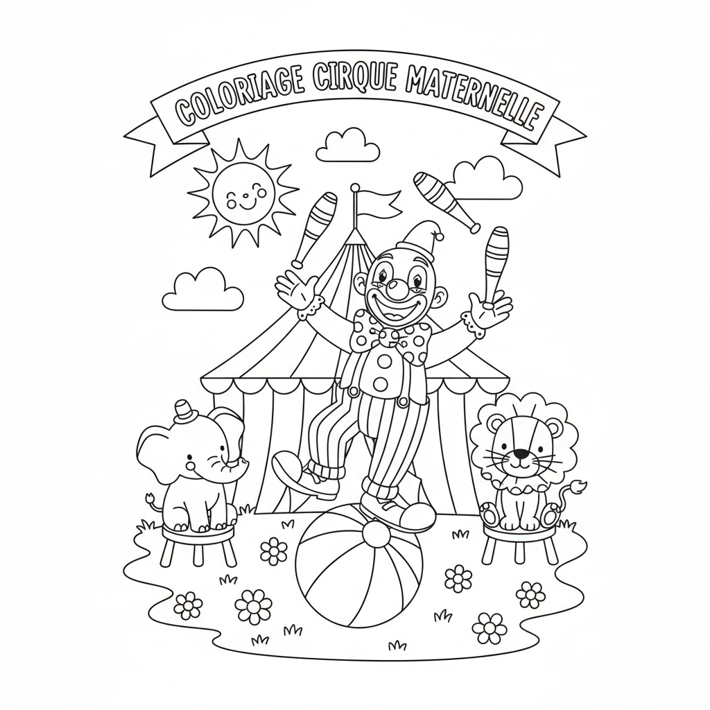 Coloriage coloriage cirque maternelle 3