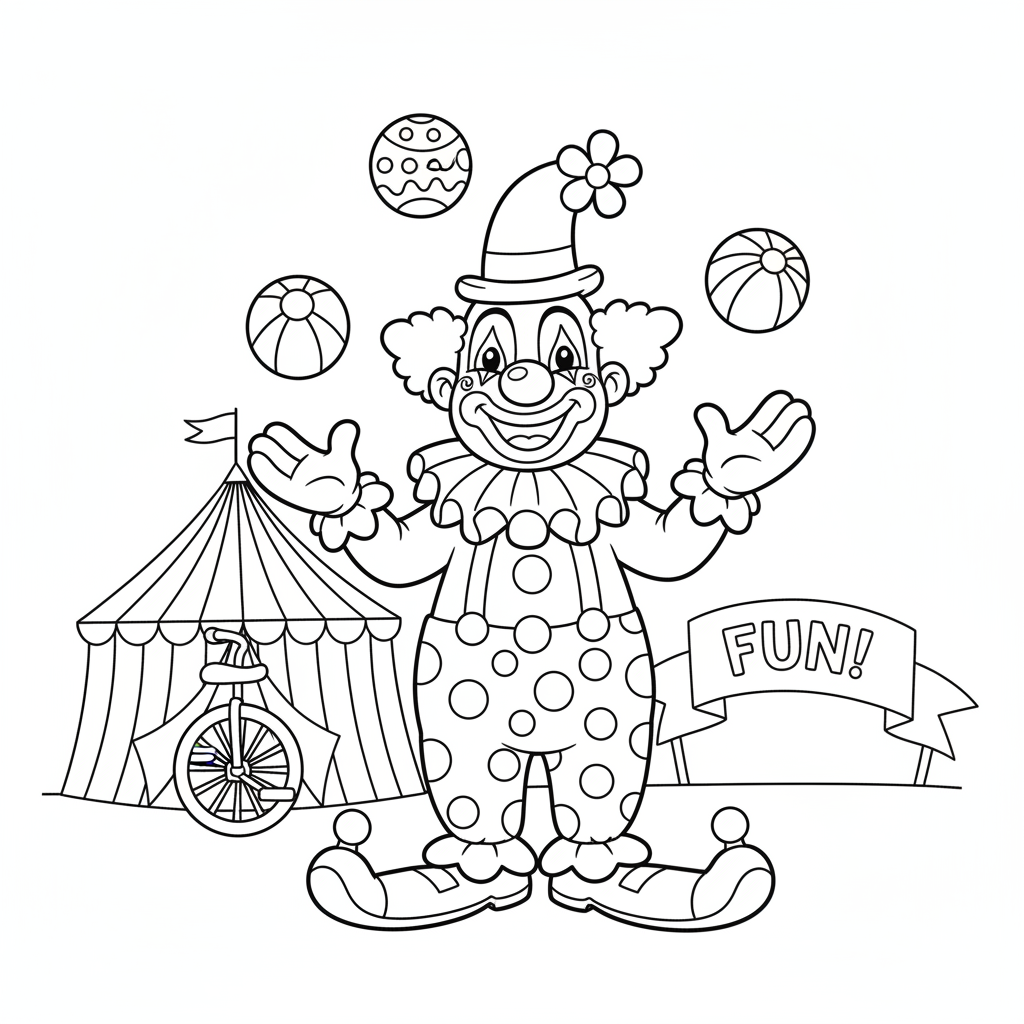 Coloriage coloriage clown 2
