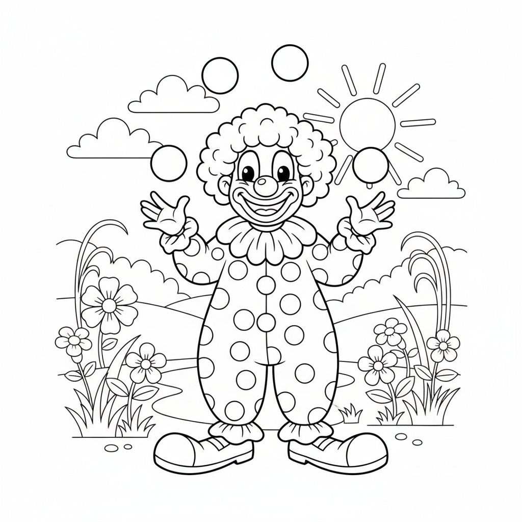 Coloriage coloriage clown 3