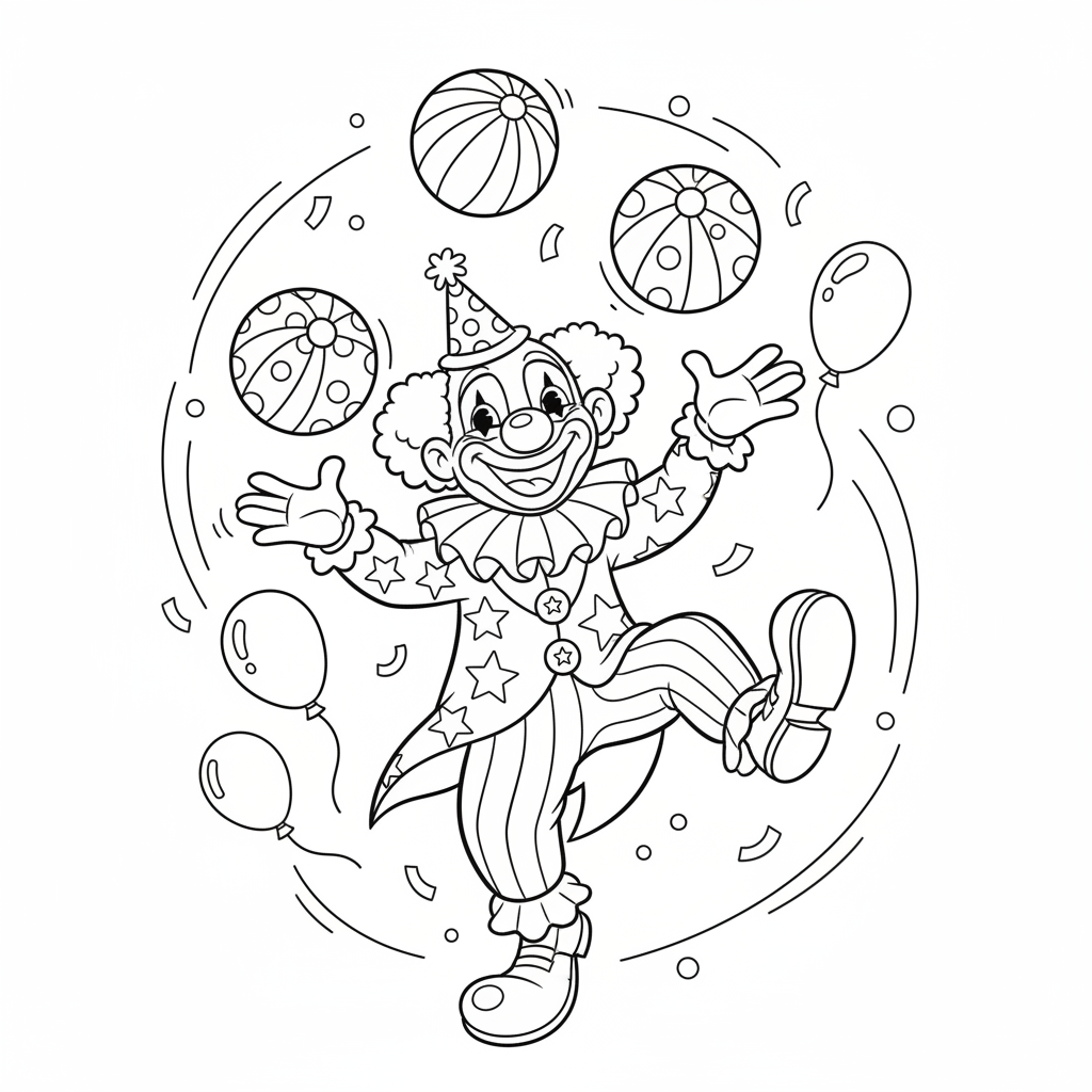 Coloriage coloriage clown 5