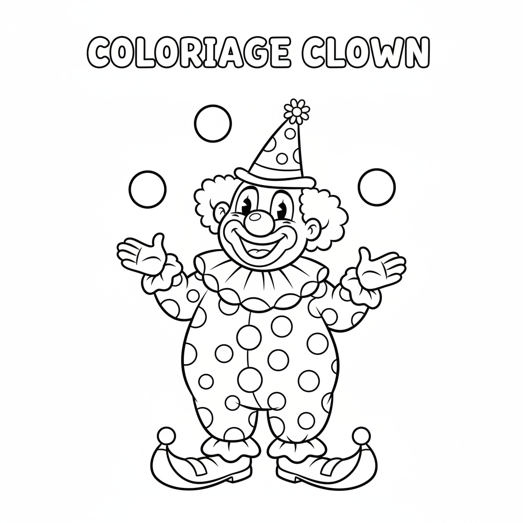 Coloriage coloriage clown à imprimer