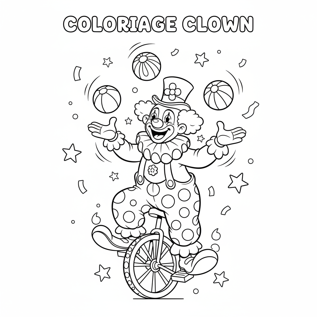 Coloriage coloriage clown à imprimer 5