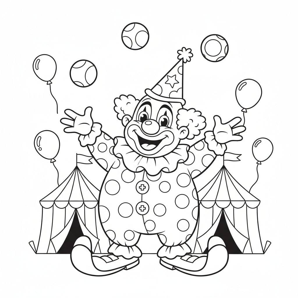 Coloriage coloriage clown maternelle 2