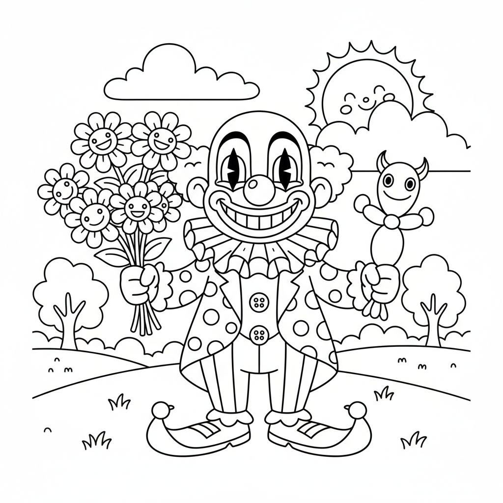 Coloriage coloriage clown tueur 3
